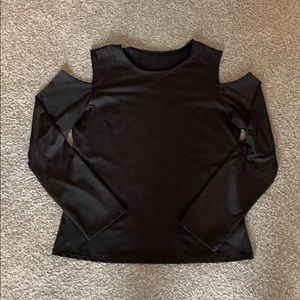 Black L/S Cold shoulder blouse